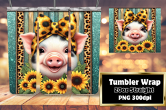 BEAUTIFUL 20oz Sublimation Tumbler Template , Cute Animals Product Image 1