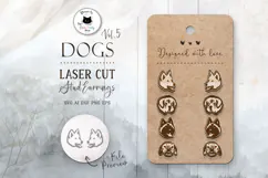 Dog Stud Earrings Vol.5 | Laser Cut Dog Files Product Image 1
