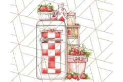 Cottagecore Strawberry Kitchen PNG Clipart, Retro Fruit Png Product Image 3