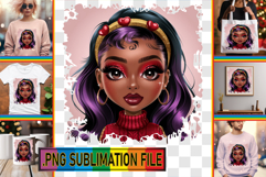 Bright TSHIRT Ideas Magic PNG, Afro Girl Product Image 1