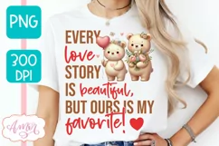 Love story PNG sublimation, Valentine's day sublimation Product Image 3