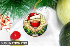 Christmas Santa Wineglass Ornament | Christmas Ornament PNG Product Image 1