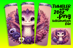 Sublimation Artwork for 20oz Tumblers , Dragon Product Image 1