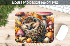 Watercolor Hedgehogs Mouse pad Sublimation - Animal PNG Product Image 1