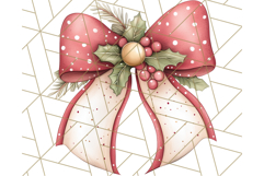 Muted Cozy Christmas Bows PNG Clipart, Winter Holiday Png Product Image 3