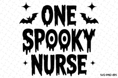 One Spooky Nurse Svg | Halloween Svg | Svg Cut Files Product Image 1