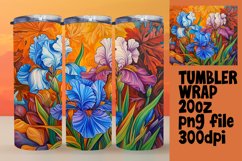 Elegant Floral Oil Wrap for Tumbler Sublimation Product Image 1