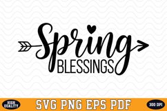 Spring Blessings SVG Design | SVG Cut files Product Image 1