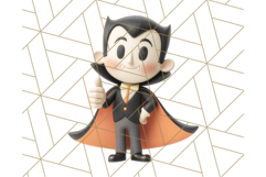 Retro Halloween Clipart Vintage PNG Graphics, 50s Holiday Product Image 3