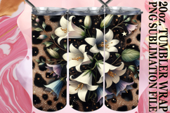 Cheerful Mornings 20oz tumbler wrap, Leopard Prints Product Image 1