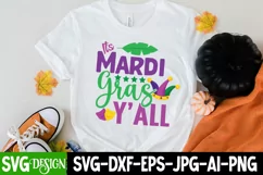 it's Mardi Gras Y'all SVG Cut File,Mardi Gras SVG Design Product Image 2