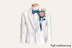 White Wedding Watercolor Clipart PNG Product Image 1