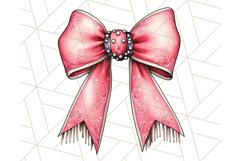 Western Style Bow PNG, Cute Cowboy, Cowgirl Coquette Png Product Image 3