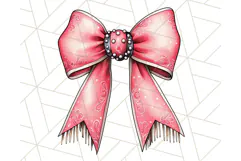 Western Style Bow PNG, Cute Cowboy, Cowgirl Coquette Png Product Image 3