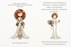 Whimsical Bride Girl Clipart Product Image 2
