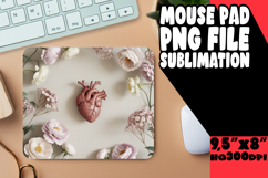 Radiant Desk Mat Sublimation, 3D Heart Product Image 1
