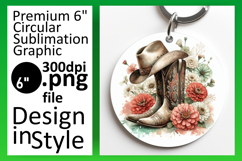 Stylish Circle Design for Keychains , Western Product Image 1