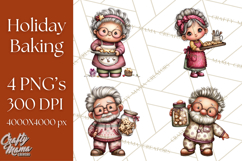 Christmas Cookies Clipart PNG, Holiday Baking Illustration Product Image 1