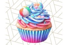 Bright Summer Cupcake PNG Clipart, Colorful Cupcakes Product Image 3