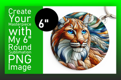 Bright Round Design Keychain Template , Animals Product Image 1