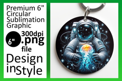 Lovely Circle Design Car Coaster PNG , Astronaut Product Image 1