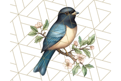 Vintage Song Bird Clipart PNG, Botanical Bird Art Clip Art Product Image 3