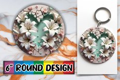 Cheerful Round Ornaments Design PNG, 3D Heart Product Image 1