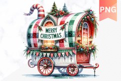 Christmas Whimsical Caravan - Clipart PNG Design Product Image 1