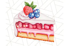 Pastel Sweet Treats Clipart, Ice Cream, Cakes, Donuts Png Product Image 3