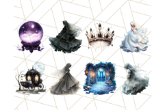Gothic Fairy Tale Princesses, Dark Fantasy Clipart PNG Product Image 5