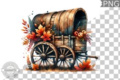 Fall Wagon Garden Sublimation - Fall Clipart PNG Design Product Image 1