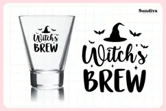 Funny Halloween Shot Glass Quote SVG | Witch's Brew Product Image 3