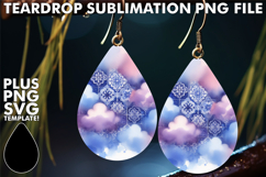 Trendy Teardrop Earrings Magic, Watercolor Pattern Product Image 1