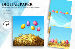 Easter Egg Blank Background Backdrop Wallpaper Wall Art_55 Product Image 1