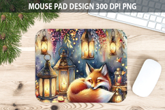 Fox Mouse pad Sublimation - Thanksgiving Animal PNG Design Product Image 1