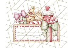 Christmas Sweet Shoppe Clipart PNG, Pastel Bakery Art Product Image 3