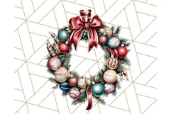 Vintage Glamorous Christmas Party Clipart PNG, Holiday Png Product Image 3