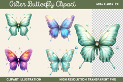 Gilter Butterfly Sublimation PNG Product Image 1