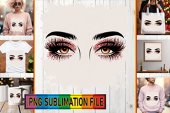 Joyful PNG TSHIRT Art Ideas, Woman Eyes Product Image 1