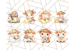 Baby Highland Cow Nursery PNG Clipart, Cute Farm Animal Png Product Image 7
