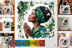 Cheerful TOTE BAG Magic Ideas, Praying Woman Product Image 1