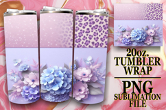 Happy Smiles 20oz tumbler wrap, Leopard Prints Product Image 1