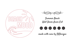 Summer Beach Wall Decor Laser Cut SVG Product Image 2