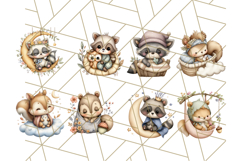 Woodland Nursery Baby Animals Clipart, Cute Animals Png Product Image 7