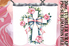 ENCHANTED MEMORIES 20oz TUMBLER WRAP, Flower Cross Product Image 1