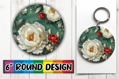 Spring Blossom Elegance: 3D Circle Design Product Image 1