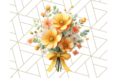 Pastel Flower Bouquet PNG Clipart, Elegant Floral Art Product Image 3