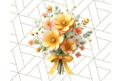 Pastel Flower Bouquet PNG Clipart, Elegant Floral Art Product Image 3