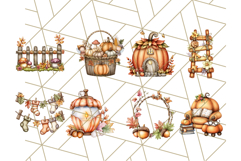 Fall Fairy House Clipart PNG, Autumn Homes and Decor Product Image 3