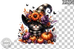 Halloween Cat Sublimation - Clipart PNG Design Product Image 1